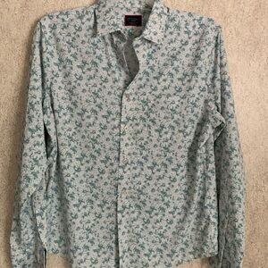UNTUCKit Teal Patterned Men's Shirt Medium EUC